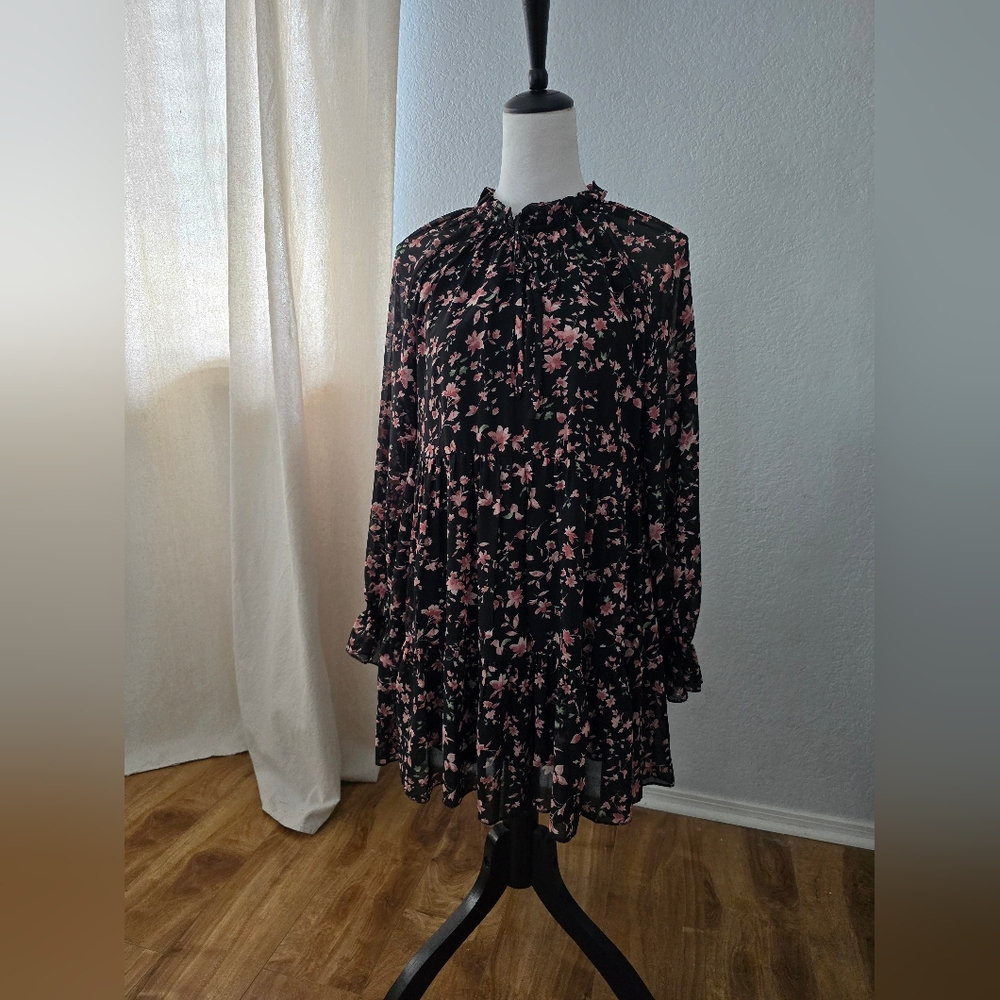 Lulus Floral Chiffon Dress Size XS